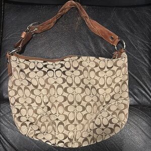 Coach Brown Signature Shoulder Bag